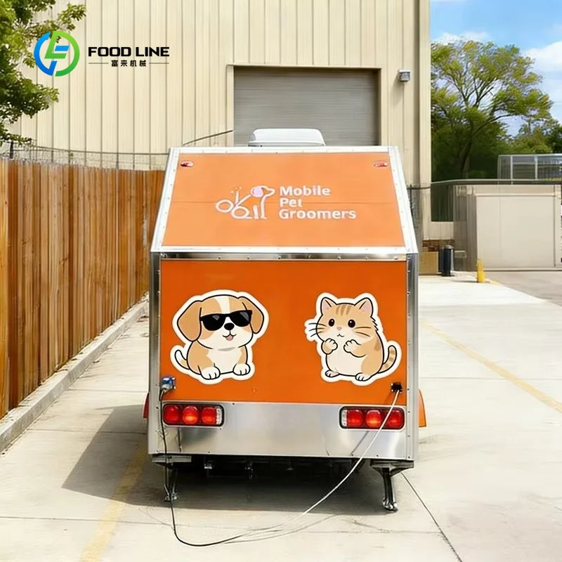 Customized Commercial Grade Dog Grooming Trailer with Dual Sinks Professional Dryers and Safety Equipment