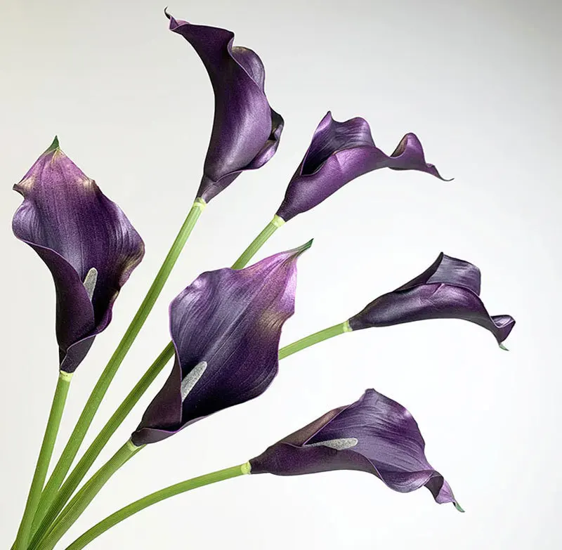 5 Stück Künstliche Calla-Lilien Blumen Brautstrauß Hochzeitsdekoration Künstliche Schaum-Calla Heimdekorationen Party Tisch Blumenarrangement – Detail 1