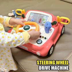 Simulation Car Steering Wheel Toy for Kids Driving Machine with Light Music Multi-Functional Educational Toy Children Gift
