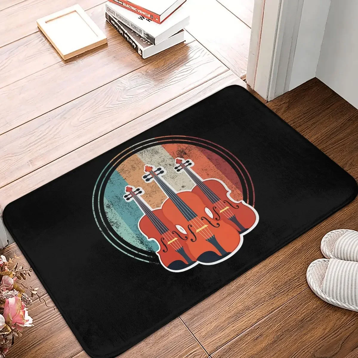 

Violin Vintage Sticker Doormat Rug Carpet Mat Footpad Anti-slip Water Oil Proof Entrance Kitchen Bedroom Balcony Toilet