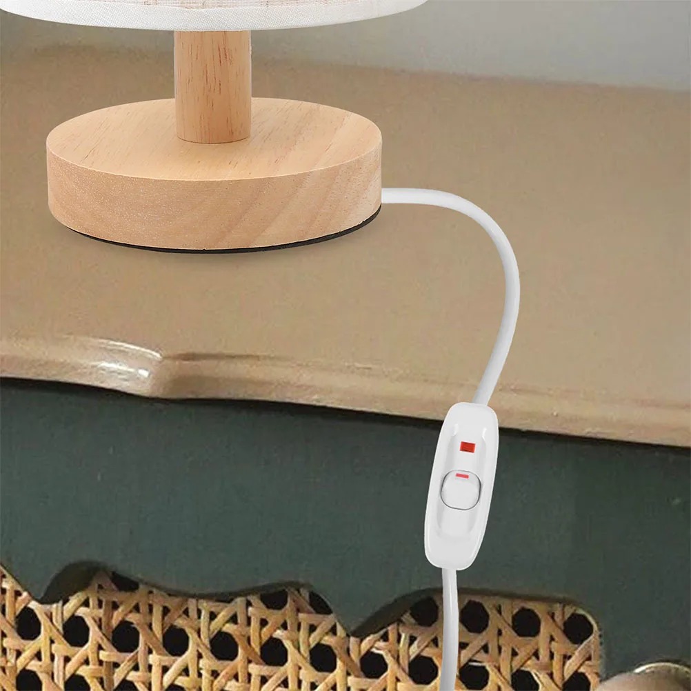 

2pcs Bedside Switch Button Vintage Design Illuminated Indicator Single Control For Lamp Desk Floor Nightstand Inline Power
