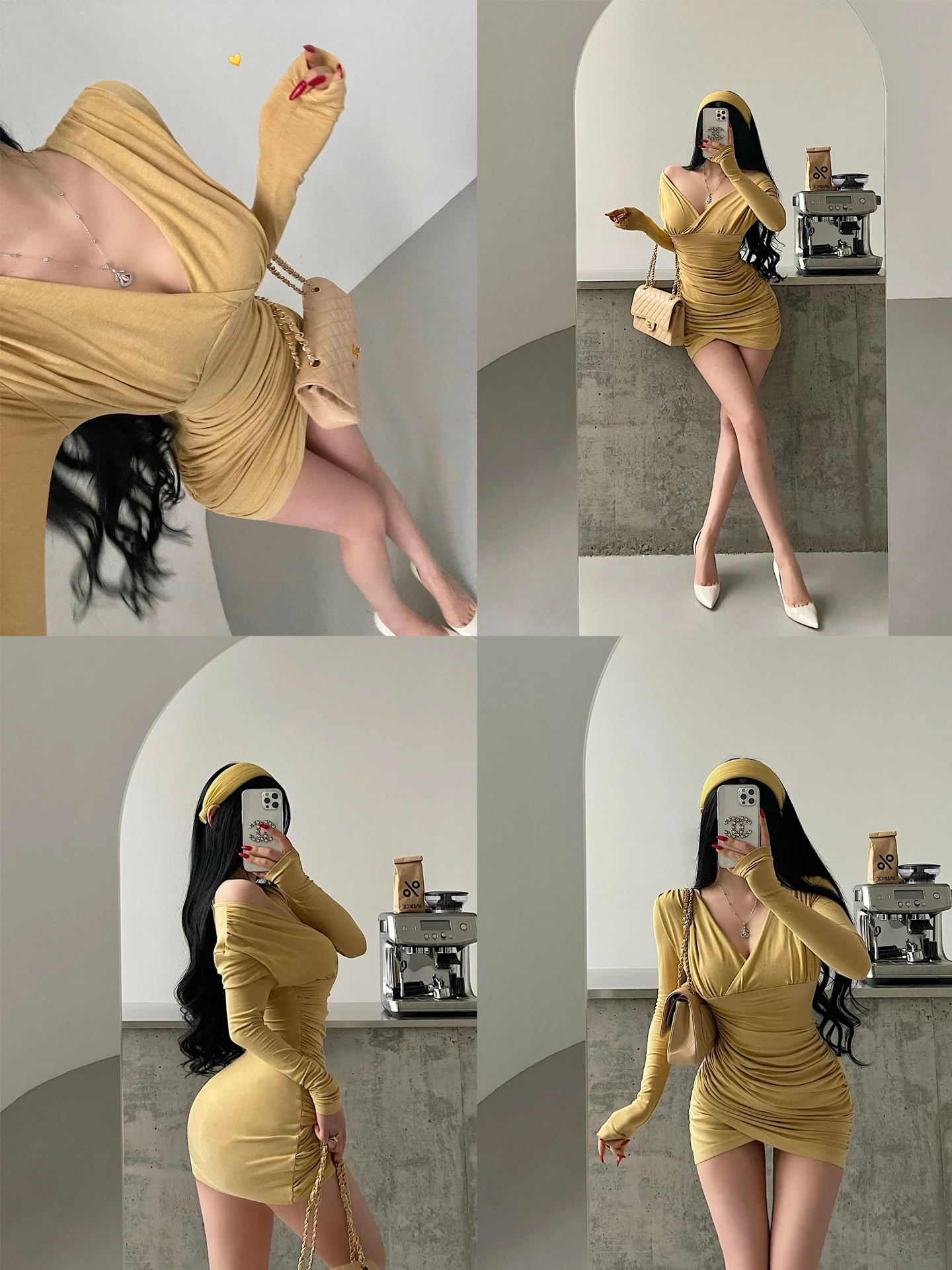 

Сексуальная облегающая юбка-боди с V-образным вырезом и плиссированной талией для повседневной носки молодыми девушками