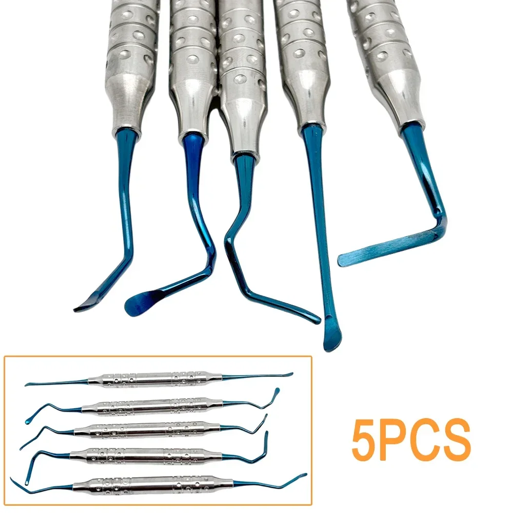 5Pcs Dental Implant Bone Vista Tunneling Procedure Instruments Titanium Surgical Tools for Dentist Implant Surgery Teeth Cleanin