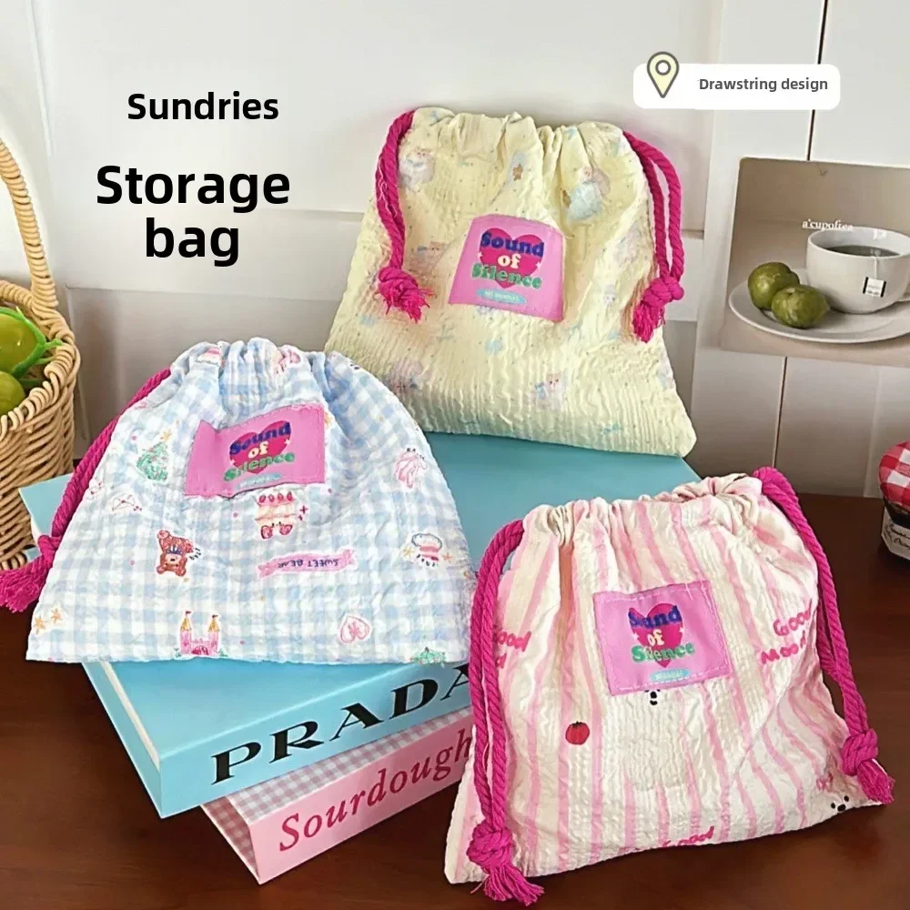

Hot Cute Cartoon Drawstring Foam Storage Bag Portable Ashionable for Going Out Miscellaneous Items Makeup Hand-held Bags