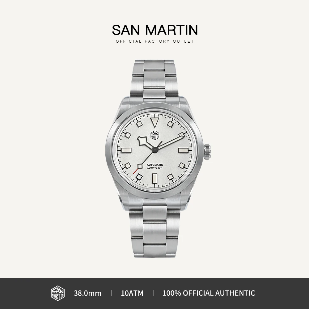 

San Martin New 38mm Men's Watches Explore Climbing NH35 Casual Sapphires Automatic Mechanical Watch Waterproof 10 Bar SN0107G-5