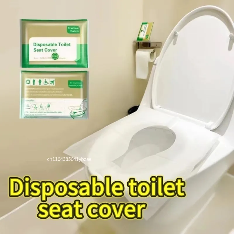 

10-40 шт. одноразовый чехол на сиденье для унитаза, портативный, для путешествий, кемпинга, отеля, ванной комнаты, разлагаемый водонепроницаемый коврик для унитаза, аксессуары