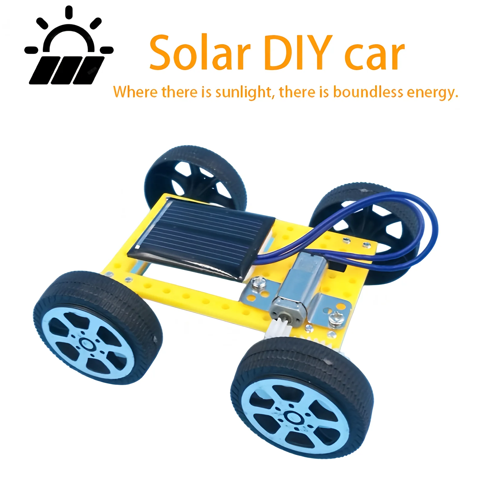 1K-Assemble solar-powered car models, children's educational toys, science and education experiment toys, solar-powered cars,
