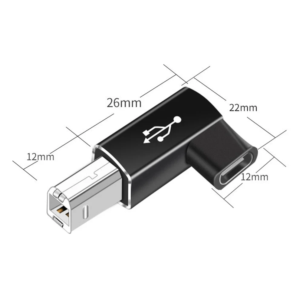 NNBILI USB B Male to USB Type C Female Adapter for Scanner Printer Converter USB Transfer for Printer MIDI Controller Keyboard