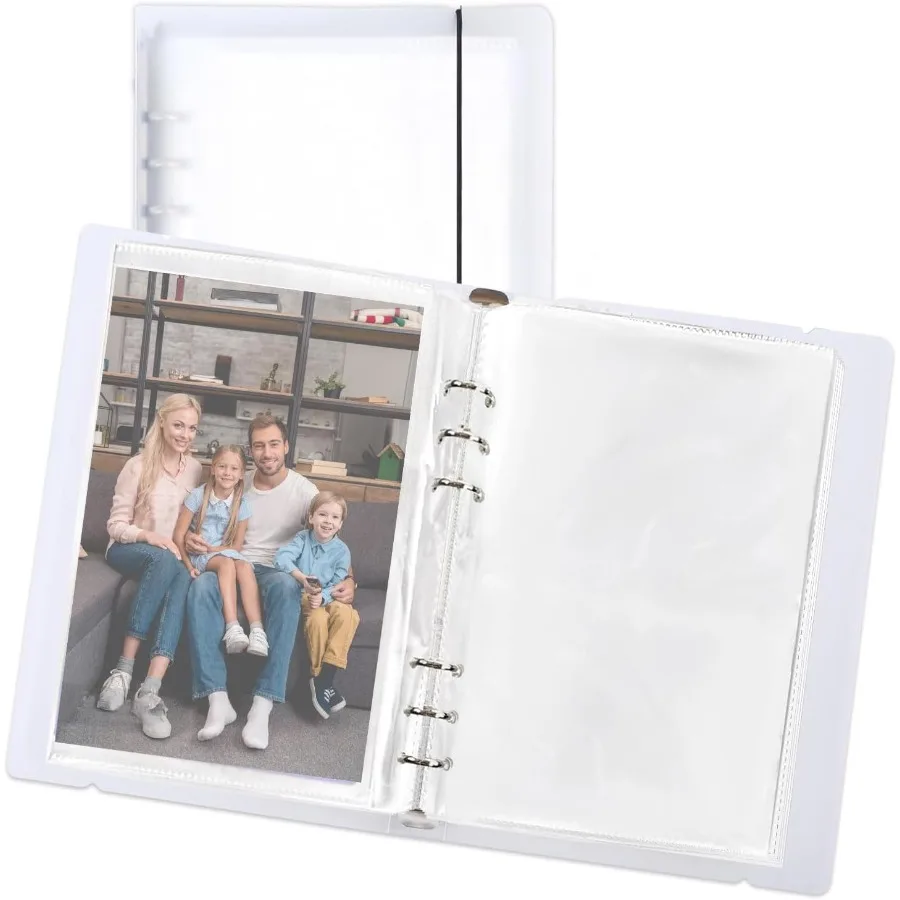 5" x 8" Clear Photo Sleeves for 6 Ring Binder Index Card Storage 50 Pcs DoubleSided Archival Photo e Protectors Top Loading Pho