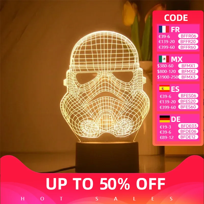 

Disney Yoda Baby Night Light Star Wars Table Lamp Action Figures Toys Warm White 3D Lamp Birthday/Christmas Gift Children Toys