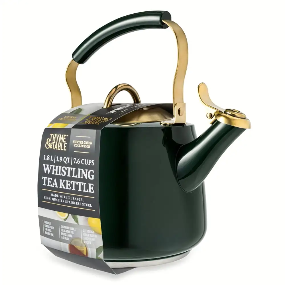 

Stainless Steel Stovetop Kettle 1.8L - Hunter Green