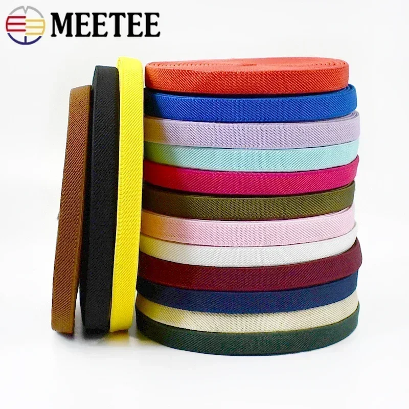 

10mm Meetee 5Meters Elastic Band Rubber Stretch Webbing Tape Pants Waist Belt Elastics Ribbon Underwear Sewing Accessories
