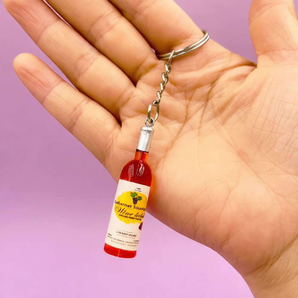 simulation-wine-bottle-keychain-acrylic-pendant-cute-keyring-bag-charm-cartoon-hanging-ornament-birthday-business-gift-accessory