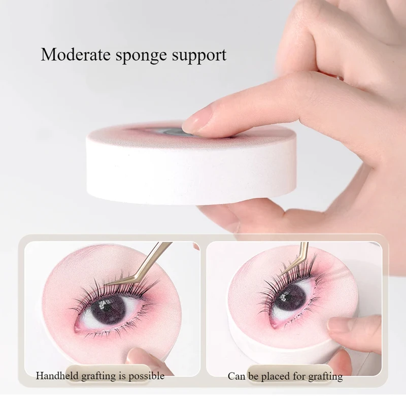 Placa de práctica de injerto de pestañas, modelo de ojo simulado, herramienta práctica de injerto de pestañas, esponjas de práctica para extensiones de pestañas, 3 uds.