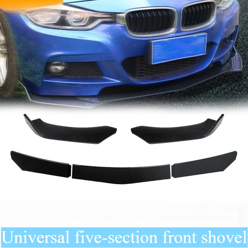 

5Pcs Universal Car Front Bumper Splitter Lip Body Kit Diffuser Canard Protector For BMW Benz VW Honda Spoiler Trim Accessories