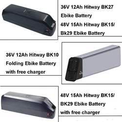 36V 12Ah 48V 15Ah E-Bike Lithium-ion Battery ALX096 ALX098 for Hitway BK10 BK15 BK27 BK29 Electric Bike Bicycle