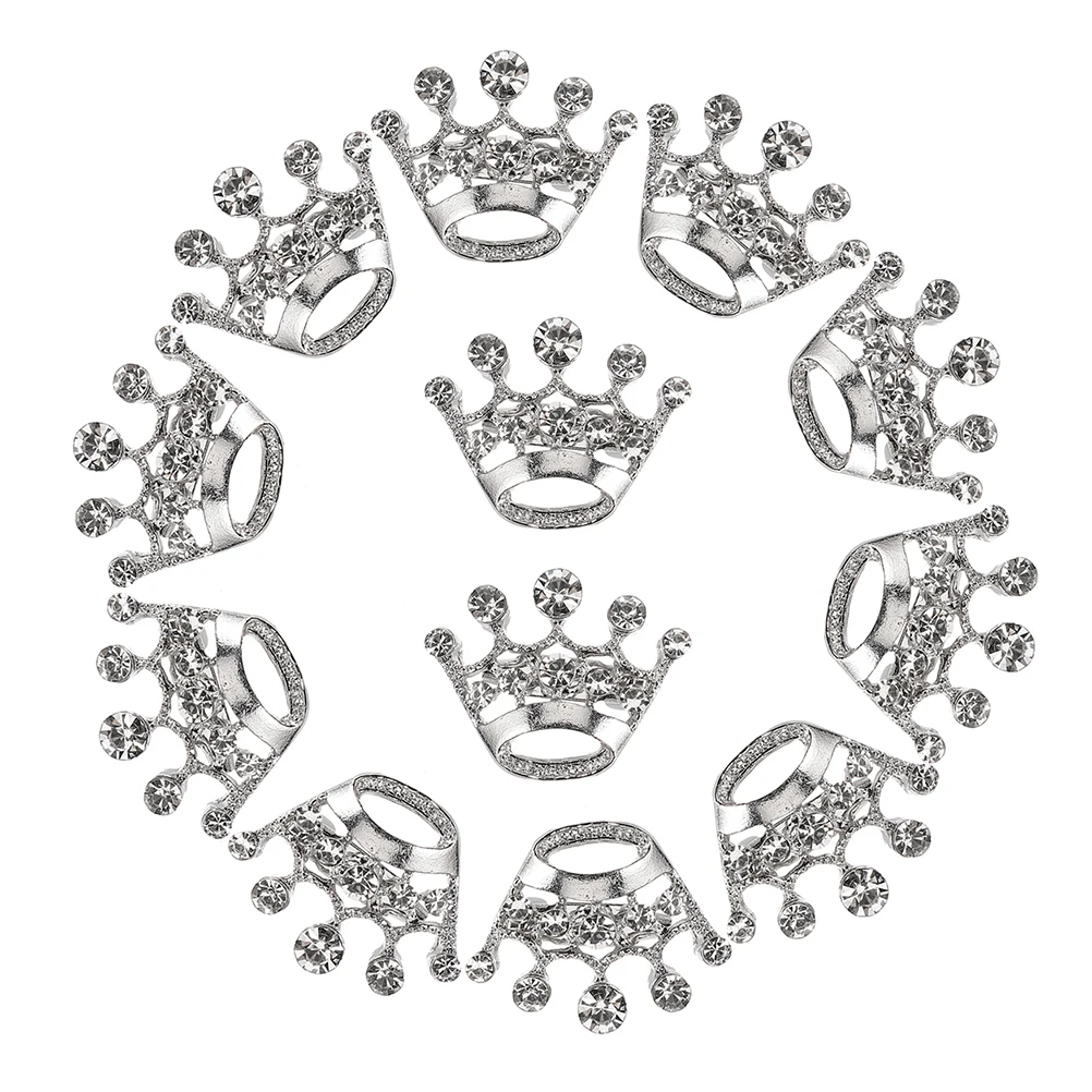 

15pcs Mini Crown Brooch Alloy Rhinestone Tiara Pin Princess Party Wedding Scarf Decorative Badge Pins Secure Closure Elegant