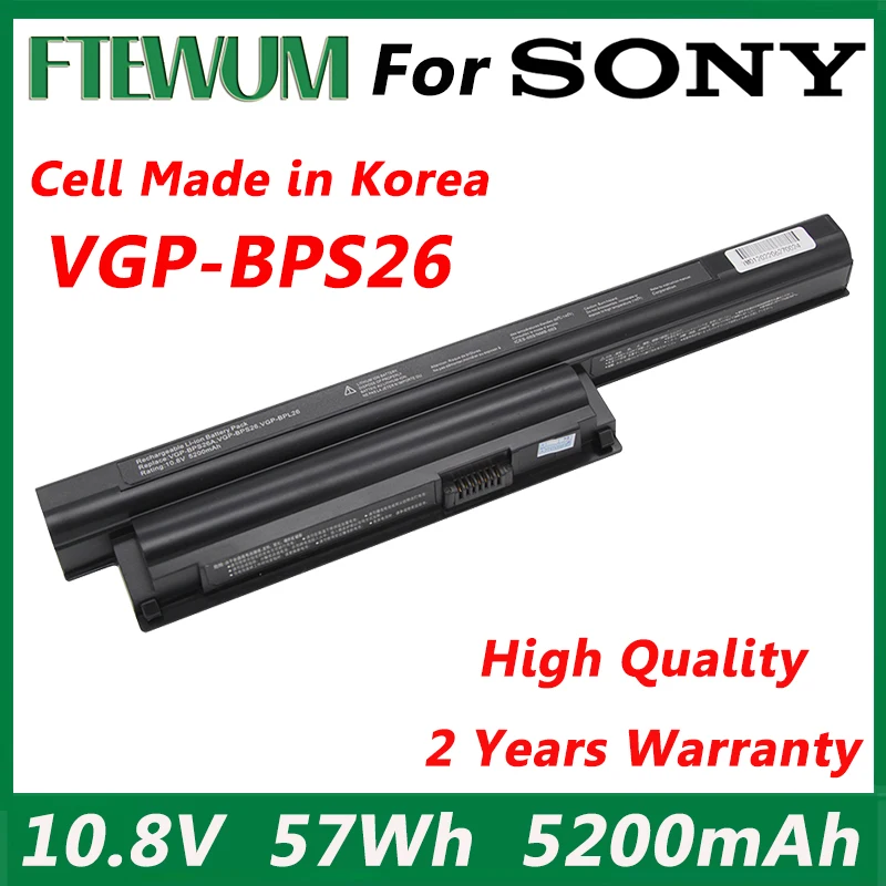 

Laptop Battery VGP-BPS26 10.8V For Sony Vaio BPL26 BPS26A SVE17 CA CB EG EH EJ EL VPCCA VPCCB VPCEG VPCEH VPCEJ VPCEL 1711q1rw