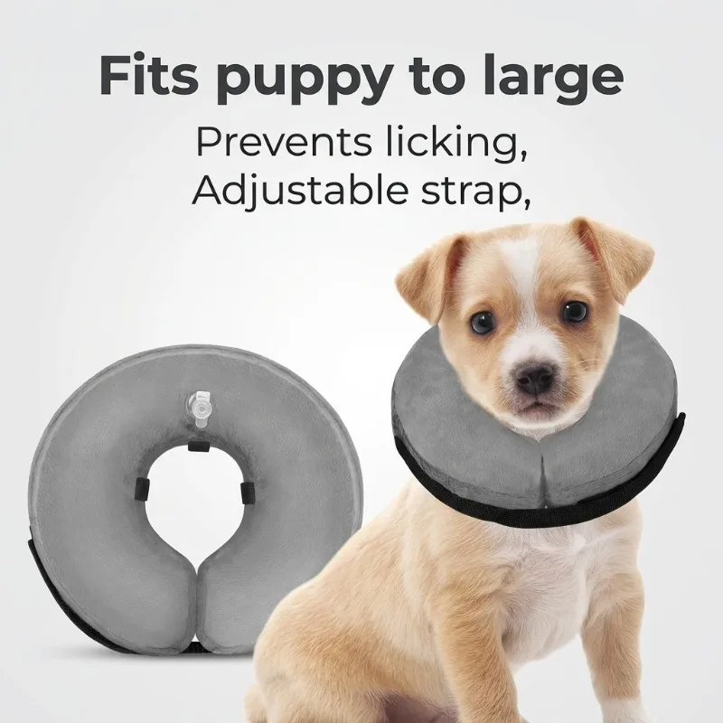 Dog Cones After Surgery, Protective Inflatable Dog Collar Pet Recovery Collar Soft Pet Cone for Small Medium or Large Dogs, Cats