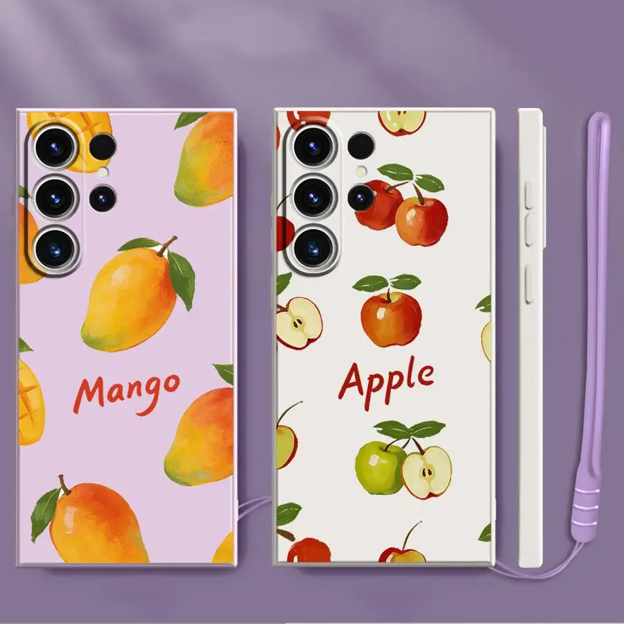 Phone Cover Case for Samsung Galaxy S26 Note 20 10 Ultra S22 S24 Ultra S25Edge S20 FE S23 S21 Plus Fruit Mango