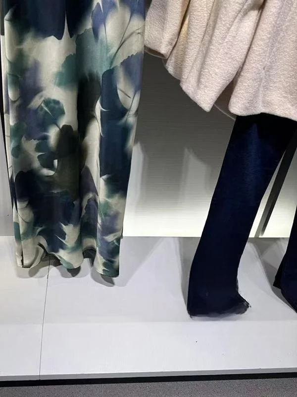 Printemps nouveauté soie Satin imprimé Svel rond Ne Midi Dr femmes Ele Sle a-ligne jupe faux t-shirt