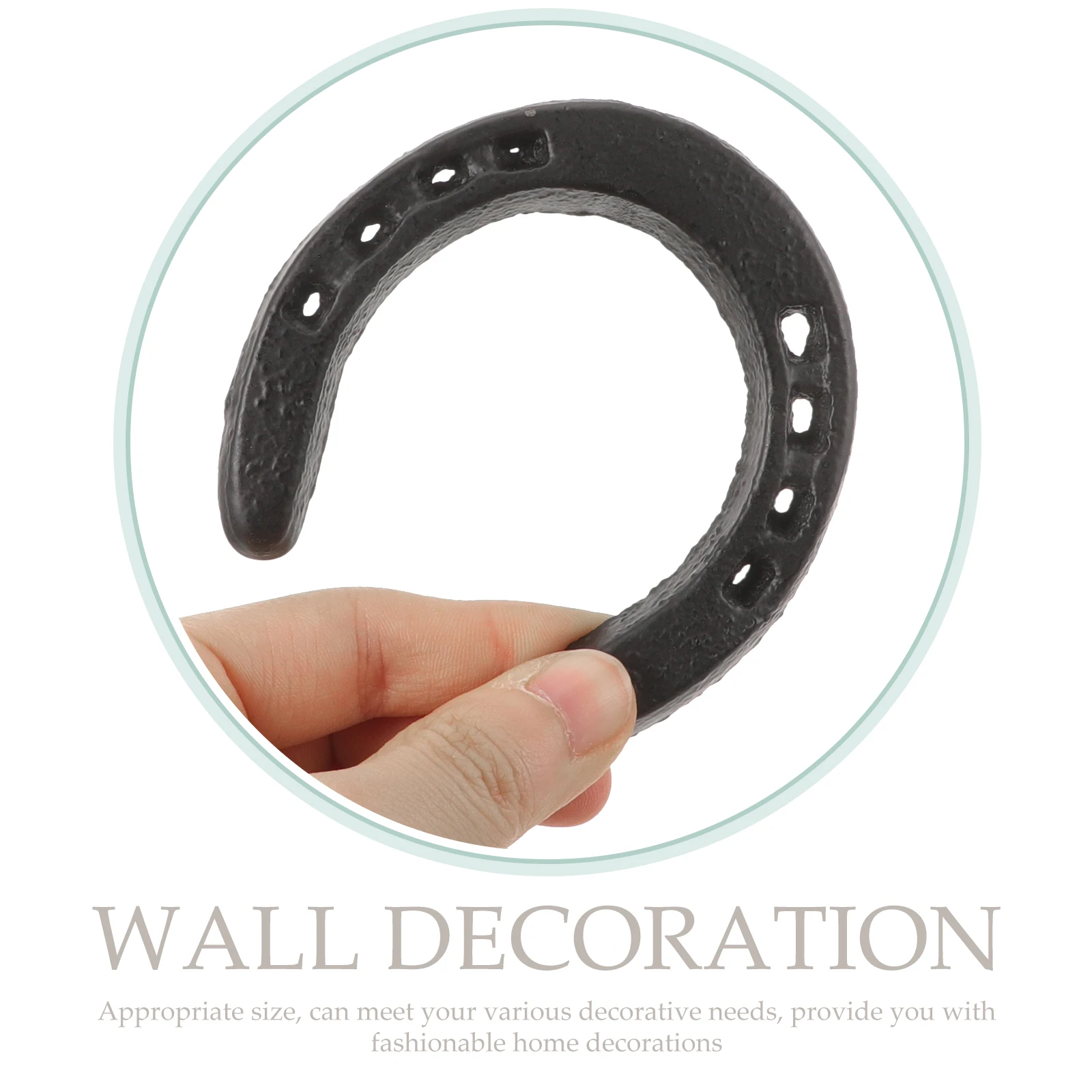 Horseshoe Wall Hang Small Decor Necklace Sculpture Horseshoes Decorative Cast Iron Hanging Sculpture New for Decorations