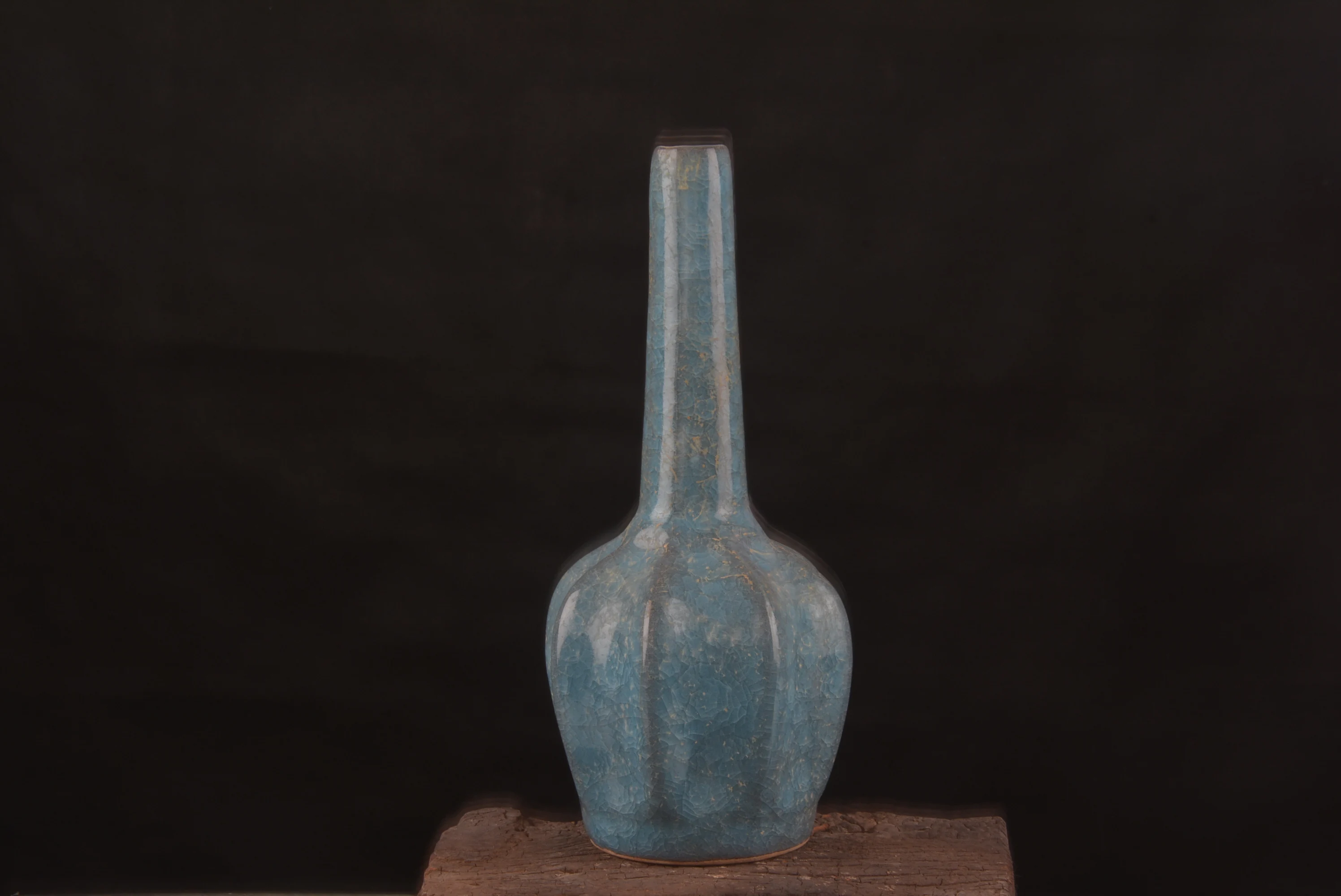 Antique SongDynasty porcelain vase,Ru Kiln ,Fish scale blue glaze,Hand-painted crafts,Collection&Adornment,Free shipping