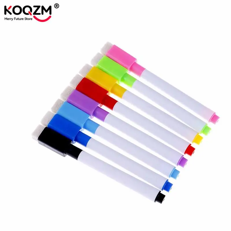 10pcs Erasable Magnetic White Board Marker Pen Whiteboard Marker Liquid Chalk Office School Supplies Art Marker Colorful Ink