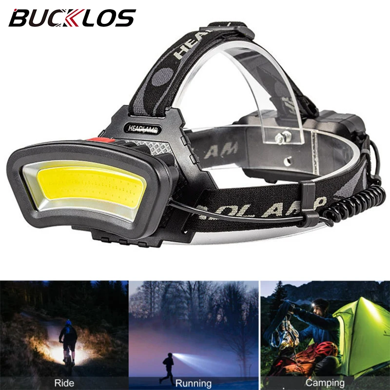 LED Headlight Strong head Flashlight USB Recharge Sensor Light Long Range Warning Headlamp Waterproof Camping COB Light Torch