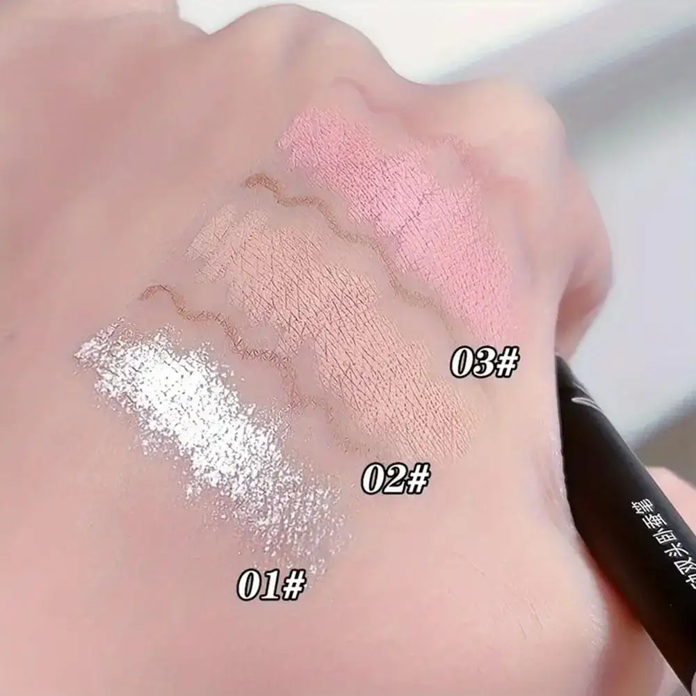 متعددة الوظائف مزدوجة نهاية الكذب دودة القز قلم تحديد ماكياج القلم عارية السائل كونتور بطانة العين منير ماكياج عصا #4