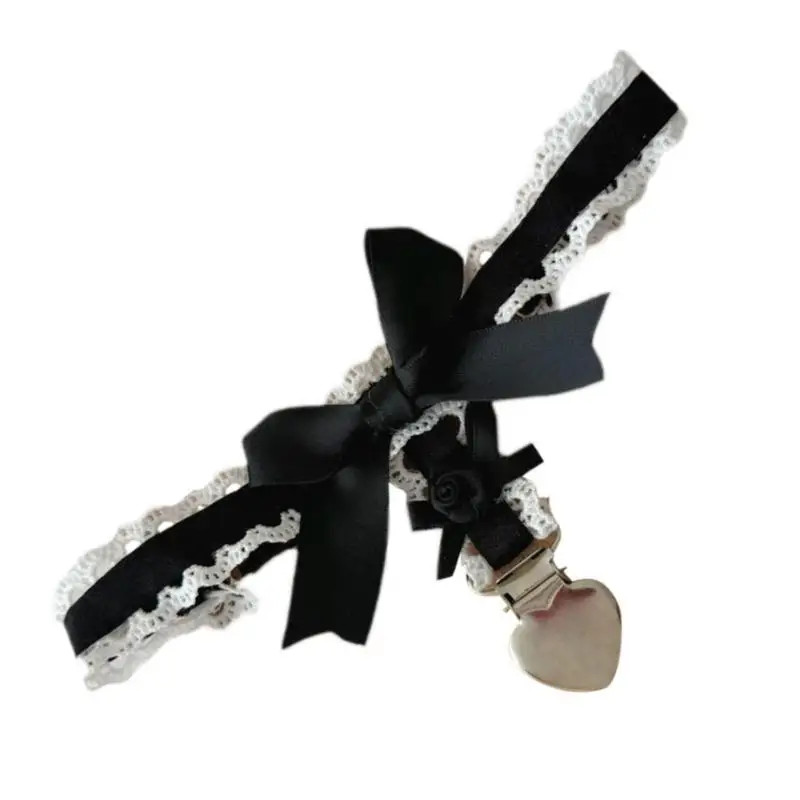

652F Lolitas Gothicism Leg Rings Simple Thigh Harnesses Butterfly Pattern Leg Band Leg Accessory