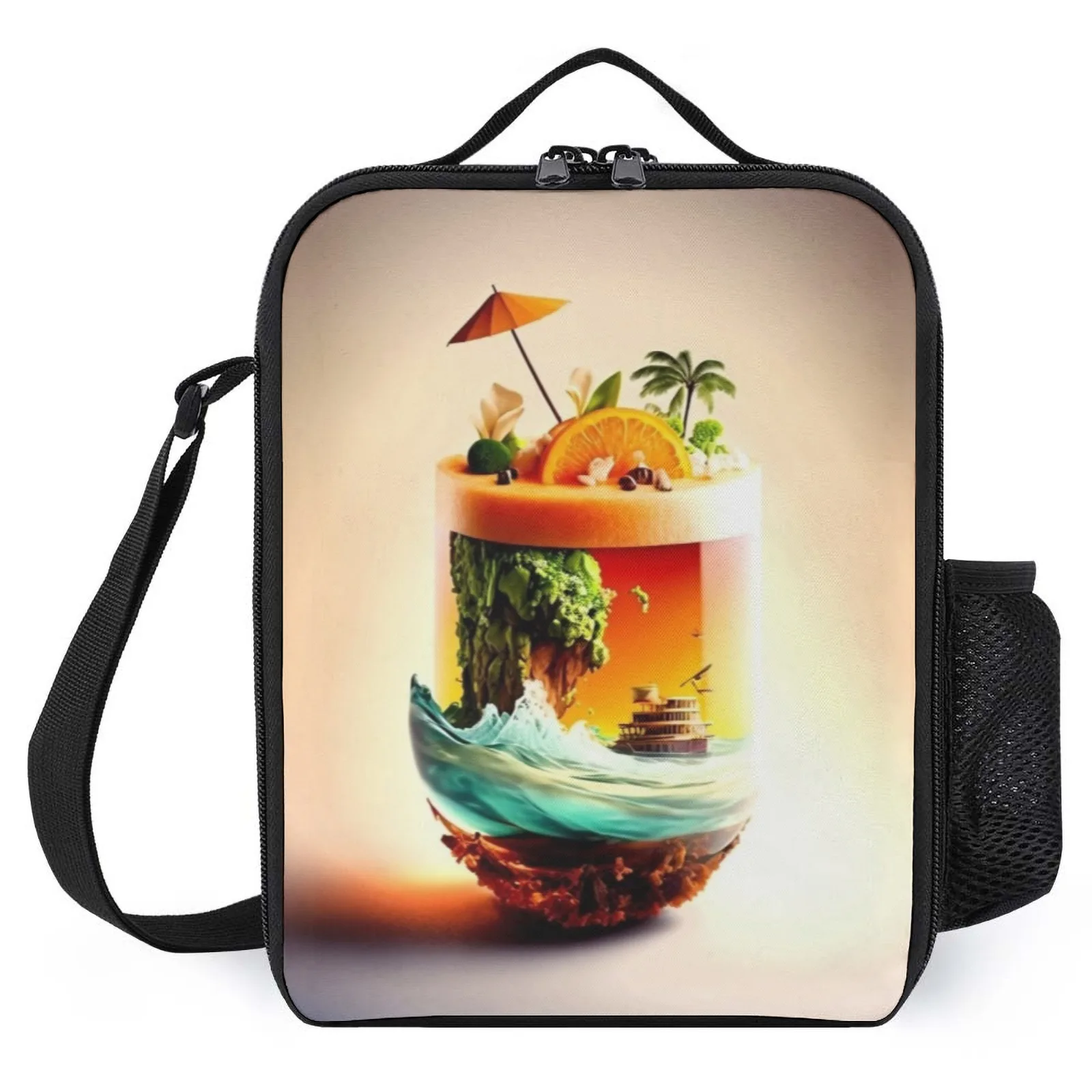 

Cocktail Colorful Koeltas Printed Lunch Bag Thermal Kids Thermal Lunch Bags Insulation Lunch Box Bag