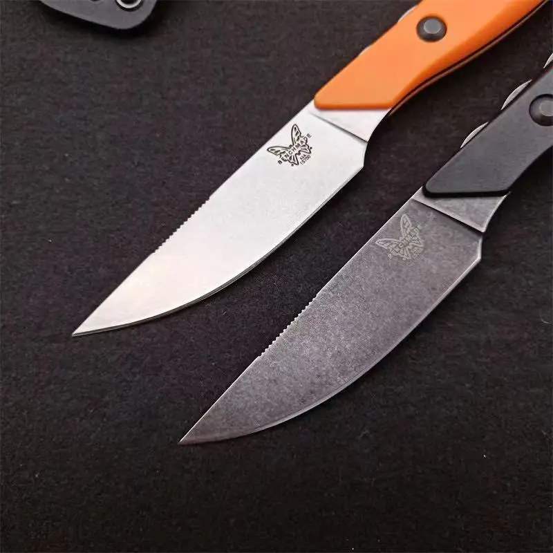 BM 15700 Flyway EDC Pocket Fixed Blade Knife Multi Outdoor Camping Rescue Hunting Knife Small Straight Knife Santoprene Handle