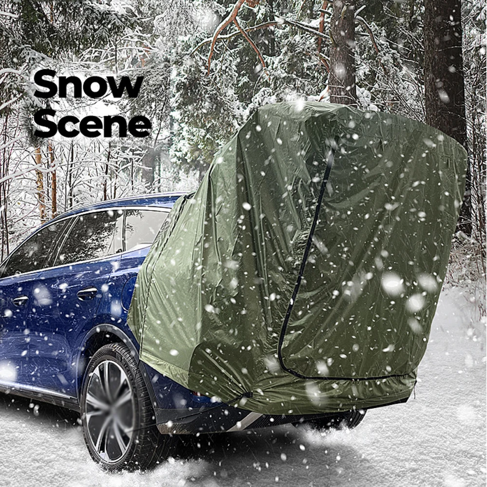 Outdoor Car Rear Tent Camping Picnic Car Rear Tent with Canopy Car Rear Extension Tent Sunshine-Proof Rain-Proof Car Rear Tent