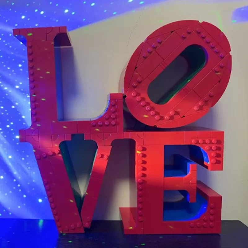 New 791PCS Love Sculpture Art Craft Building Block Set Creative Construction Toys Ideal Valentines Gifts for Girls Bedroom Decor