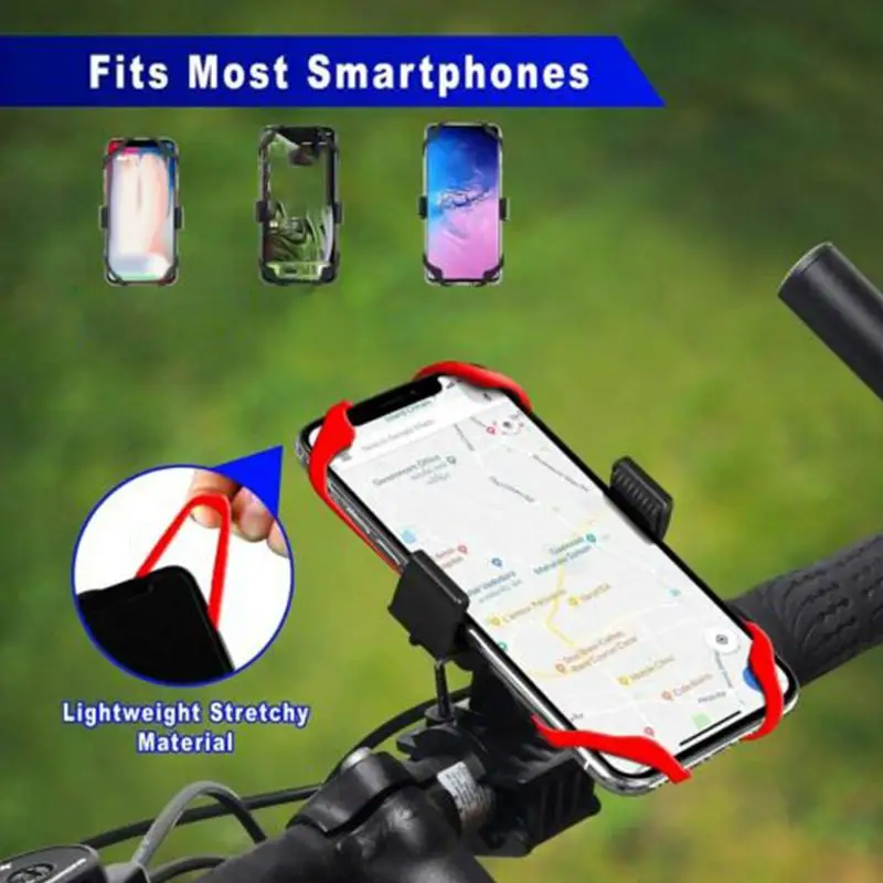 Motorcycle Phone Holder Band Bike Cycle Motorcycle Phone Mount Tether X Web Grip Universall Elastic Silicone Security Strap