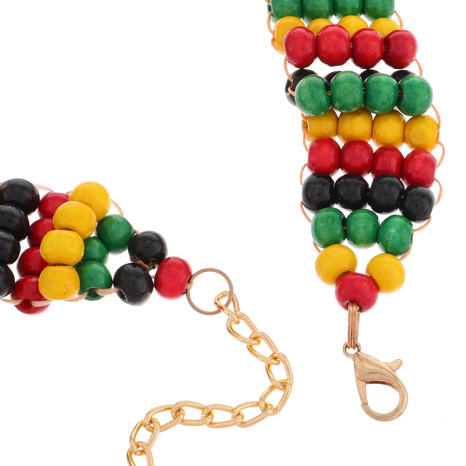 Африканское деревянное ожерелье из бисера ручной работы, многослойное тканое красочное колье, этнические украшения для женщин, длинная цепочка из бисера, вечеринка в стиле бохо