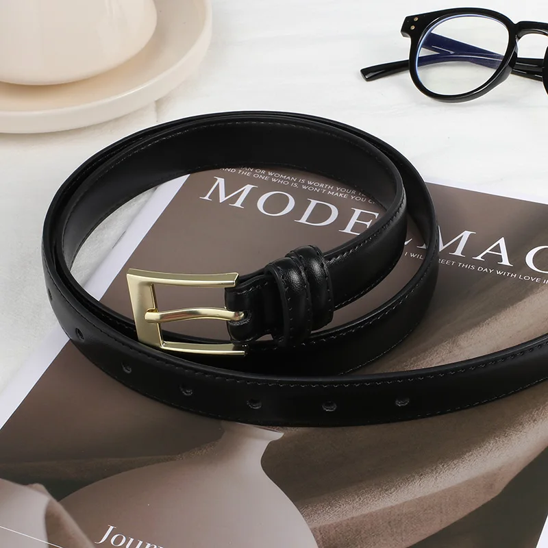 حزام نسائي رائع بإبزيم إبرة. جودة عالية، بسيطة، ناعمة ومريحة، تتطابق بسهولة مع أنماط مختلفة #4