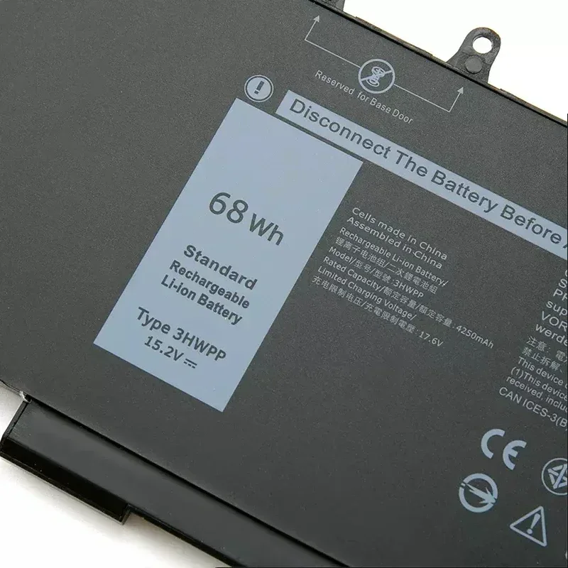 3HWPP Laptop Batterij voor DELL Latitude 5401 5501 5410 5511 5411 voor Precisie 3541 3551 7500 7706 2-IN-1 P80F003 P98G003