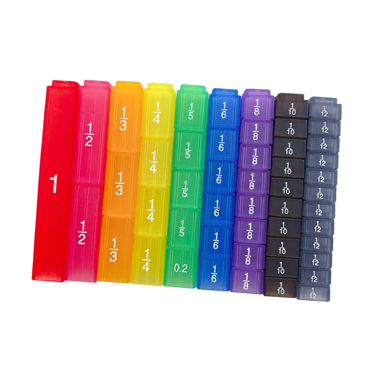 Fraction Math Manipulatives 51 Pieces Fraction Blocks Math Accessories Math