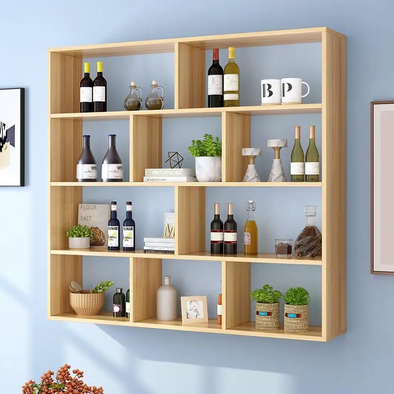 Estante de pared para comedor, estante para vino para el hogar, estantes para muebles de Bar, estante colgante para vino, estante creativo multicapa, gabinete de vino moderno