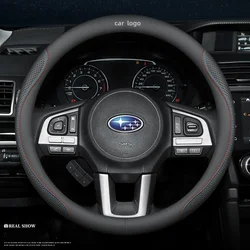 Leather Auto Steering Wheel Cover Universal Protector for Subaru Forester Legacy OUTBACK Impreza CROSSTREK XV BRZ WRX