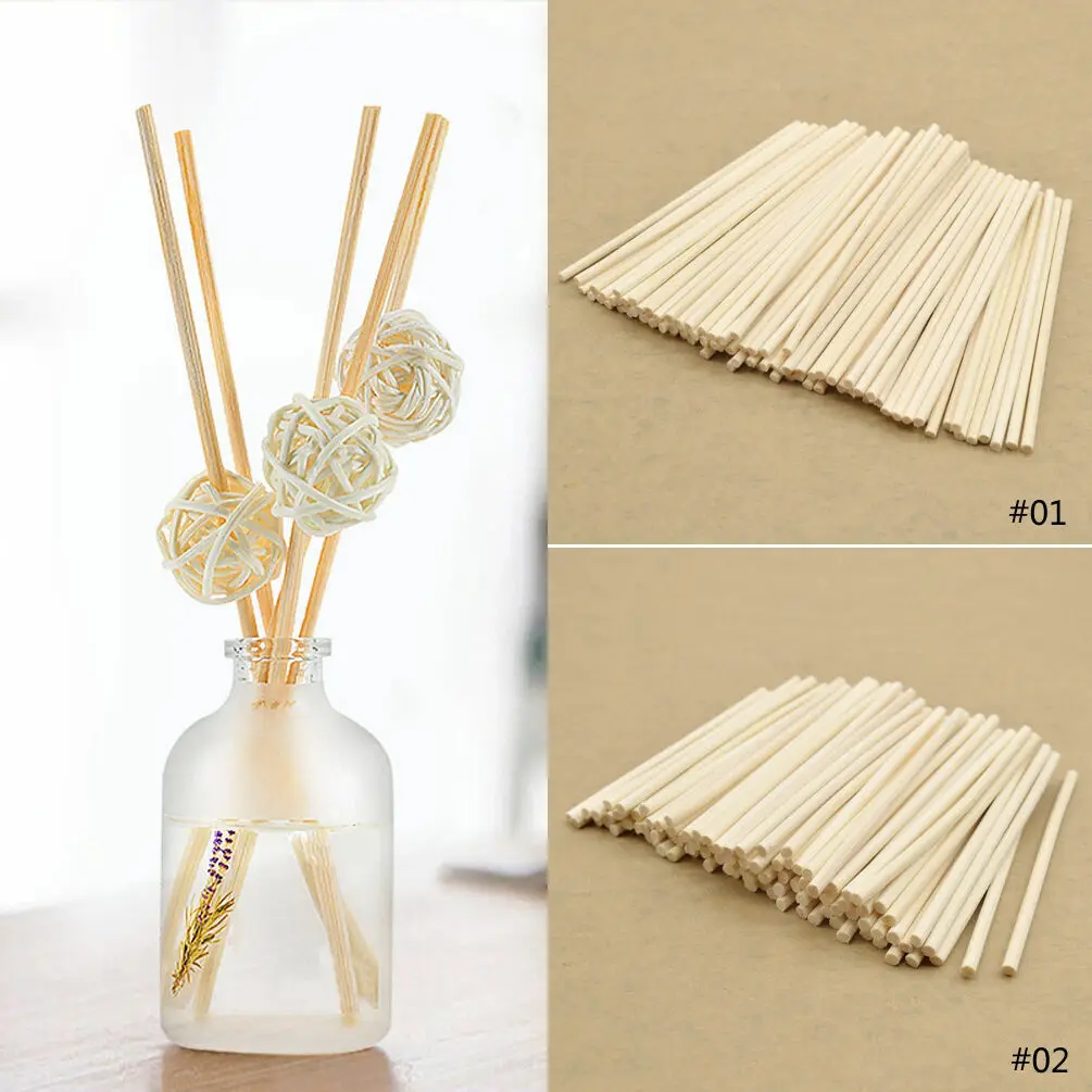 100PCS Rattan Reed Sticks Fragrance Oil Diffuser Replacement Refill Home Decor