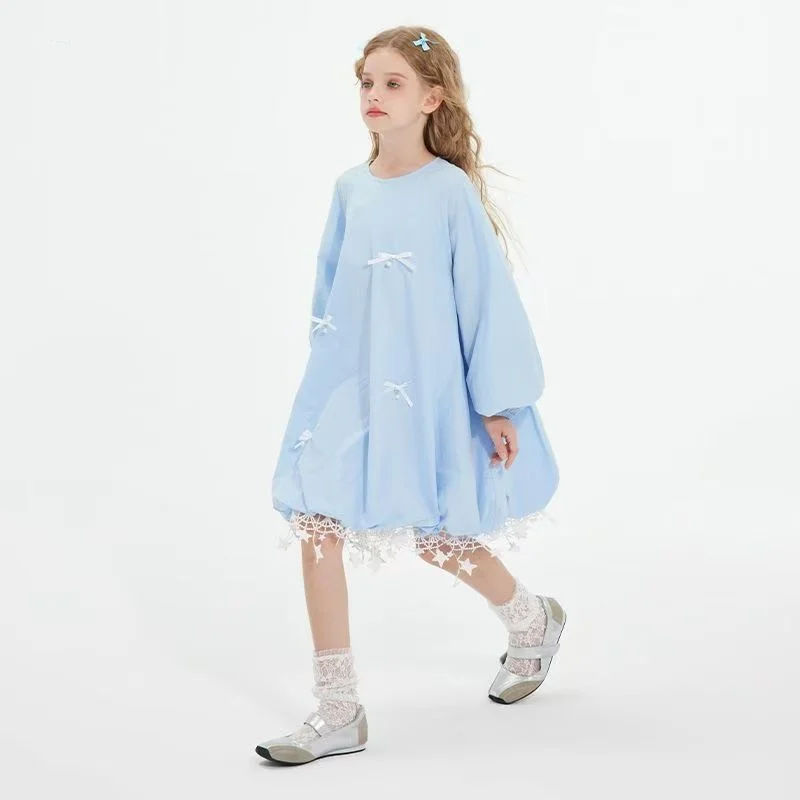 Children's Clothing Children's Dresses Spring And Autumn New Styles Mid Size Children's Shirts Flower Bud Skirts