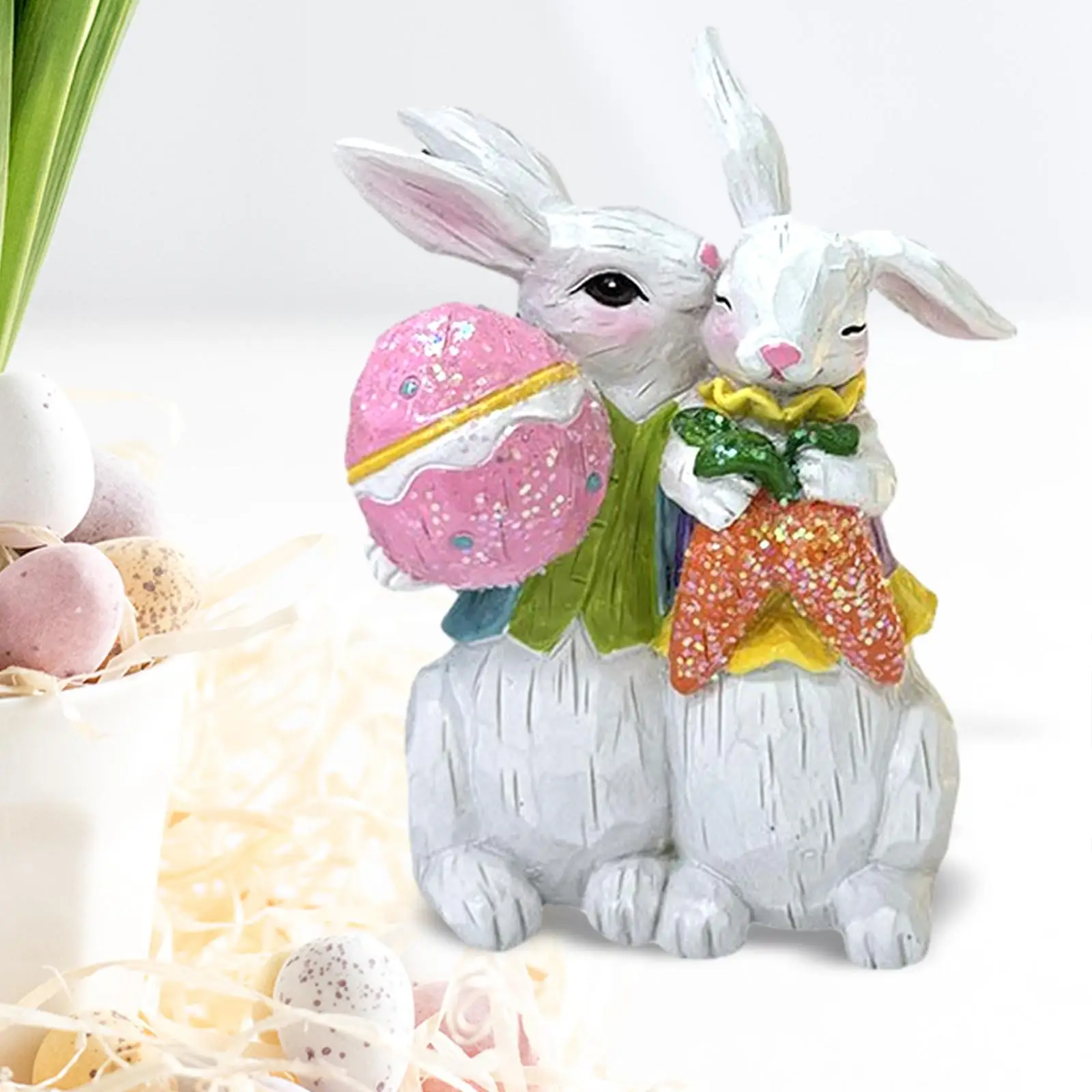 

Easter Bunny Decor, Table Centerpiece, Cute Easter Bunny Ornament for Desk, Office, Shelf