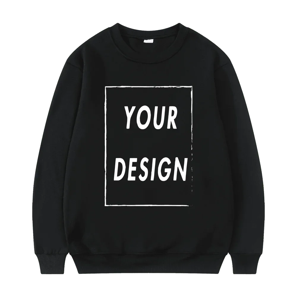 

2025 Unisex Sweatshirt Customized with Your Logo Round Neck Sweater, Fashionable Men's and Women's Casual Sweatshirt