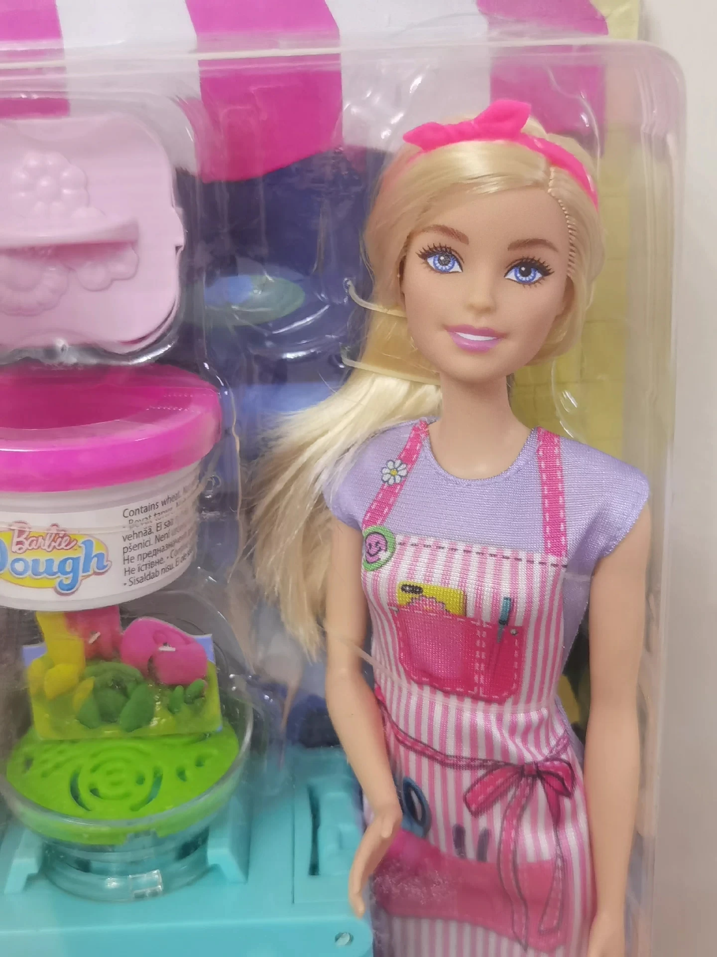 Barbie boneca argila diy flor loja playset gtn58 bonito fingir jogar brinquedo presente de aniversário para meninas figuras colecionáveis acessórios