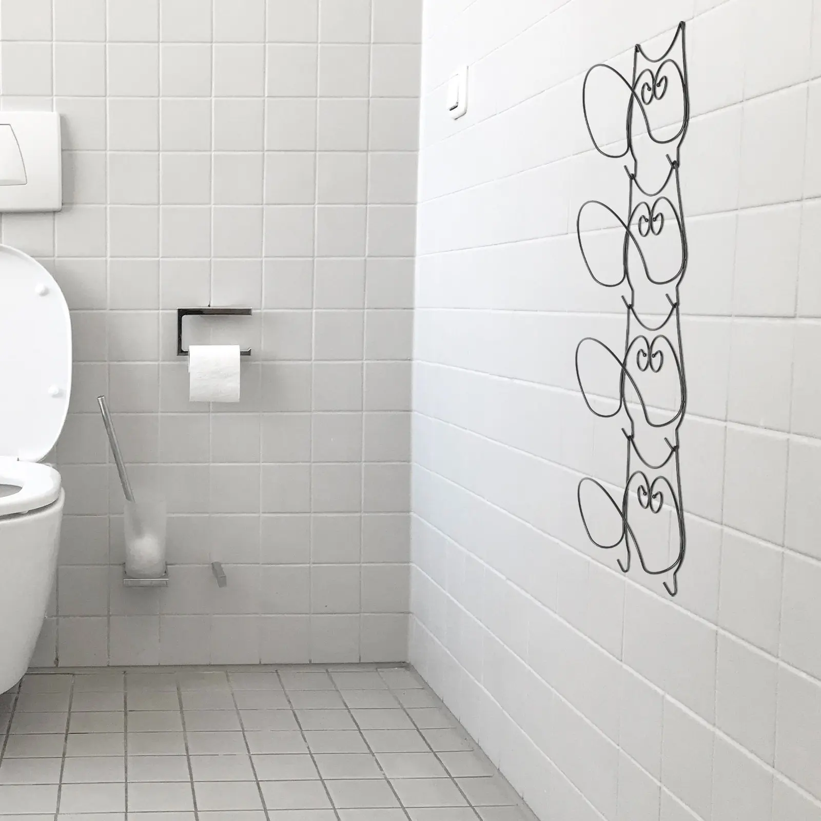 

Wall Mounted Towel Racks 4 Level Rolled Towels Bathroom Shower Organizer Hand Towel Holder Storage Rack Bathroom Cabinet Narrow