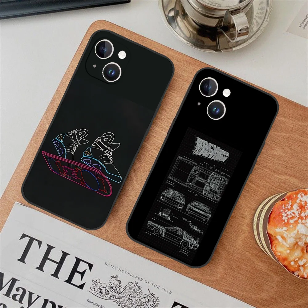 Coque de téléphone film retour vers le futur, pour IPhone 11,12,13,14,15,16,XS,XR,X,Mini,Pro,Max,Plus,Shell,Cover