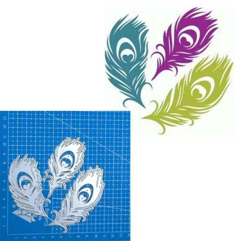 Feder Metall Stanzformen Form Scrapbooking Papier Handwerk Form Punch Vorlage Präge Schablonen 1PCS
